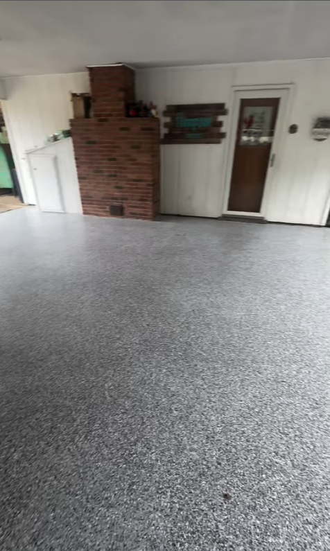 Flake garage floor